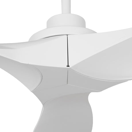 Heron Outdoor Smart Ceiling Fan 52", Matte White