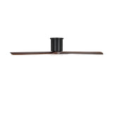 Harrier LED Smart Ceiling Fan 52", Walnut Wood and Matte Black