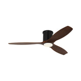 Harrier LED Smart Ceiling Fan 52", Walnut Wood and Matte Black
