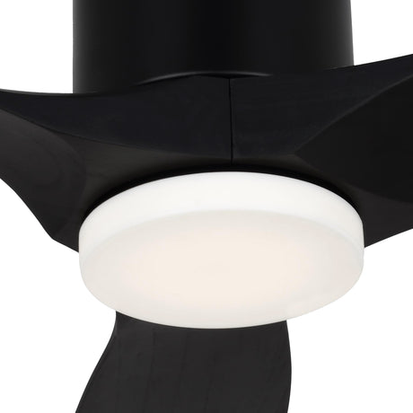 Harrier LED Smart Ceiling Fan 52", Matte Black Oak