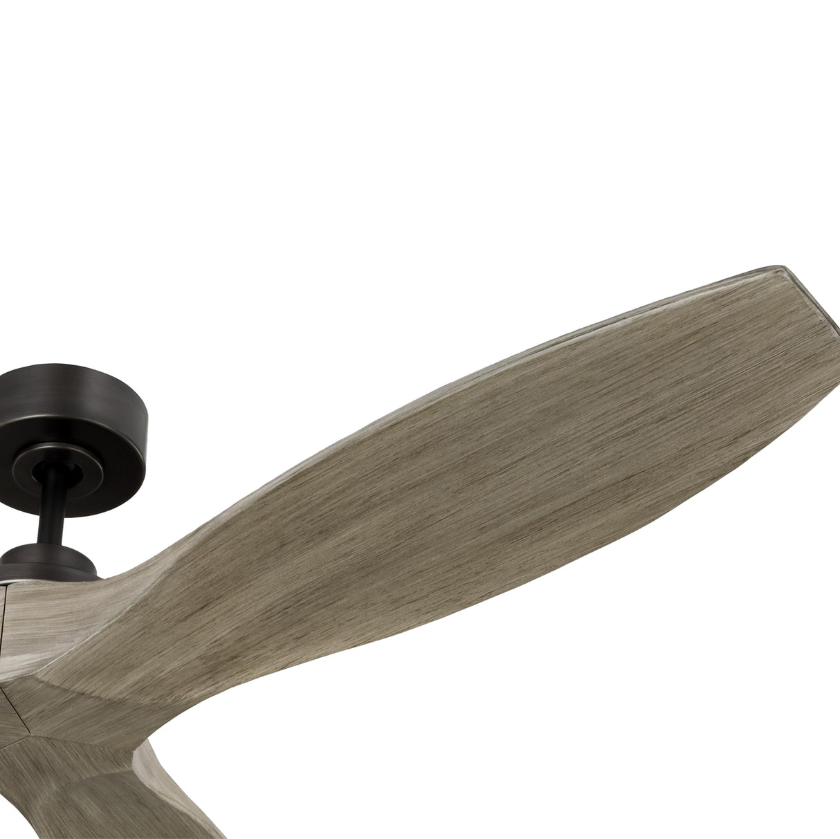 Heron Smart Ceiling Fan 60", Gray Wash Oak and Aged Pewter