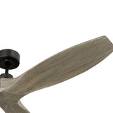 Heron Smart Ceiling Fan 60", Gray Wash Oak and Aged Pewter