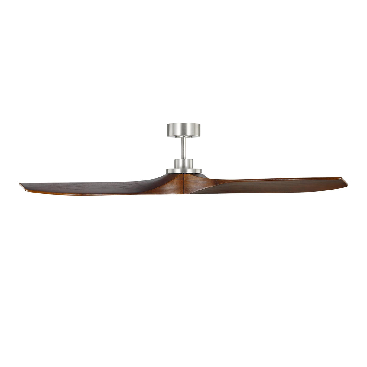 Heron Smart Ceiling Fan 60", Walnut Wood and Brushed Steel