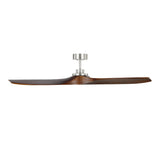 Heron Smart Ceiling Fan 60", Walnut Wood and Brushed Steel