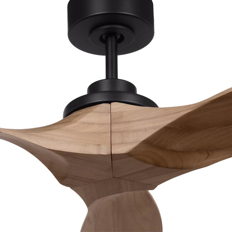 Heron Smart Ceiling Fan 52", Natural Oak and Matte Black