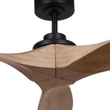 Heron Smart Ceiling Fan 60", Natural Oak and Matte Black