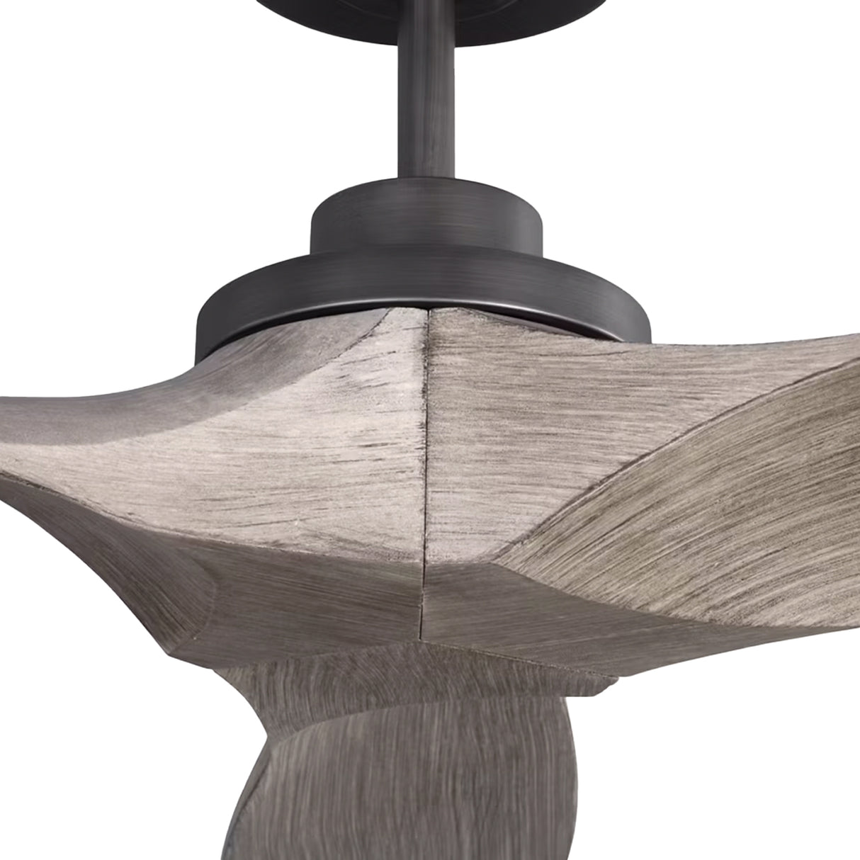 Heron Smart Ceiling Fan 70", Gray Wash Oak and Aged Pewter