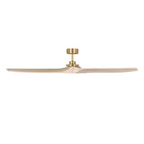 Heron Smart Ceiling Fan 70", Whitewash Oak and Modern Brass