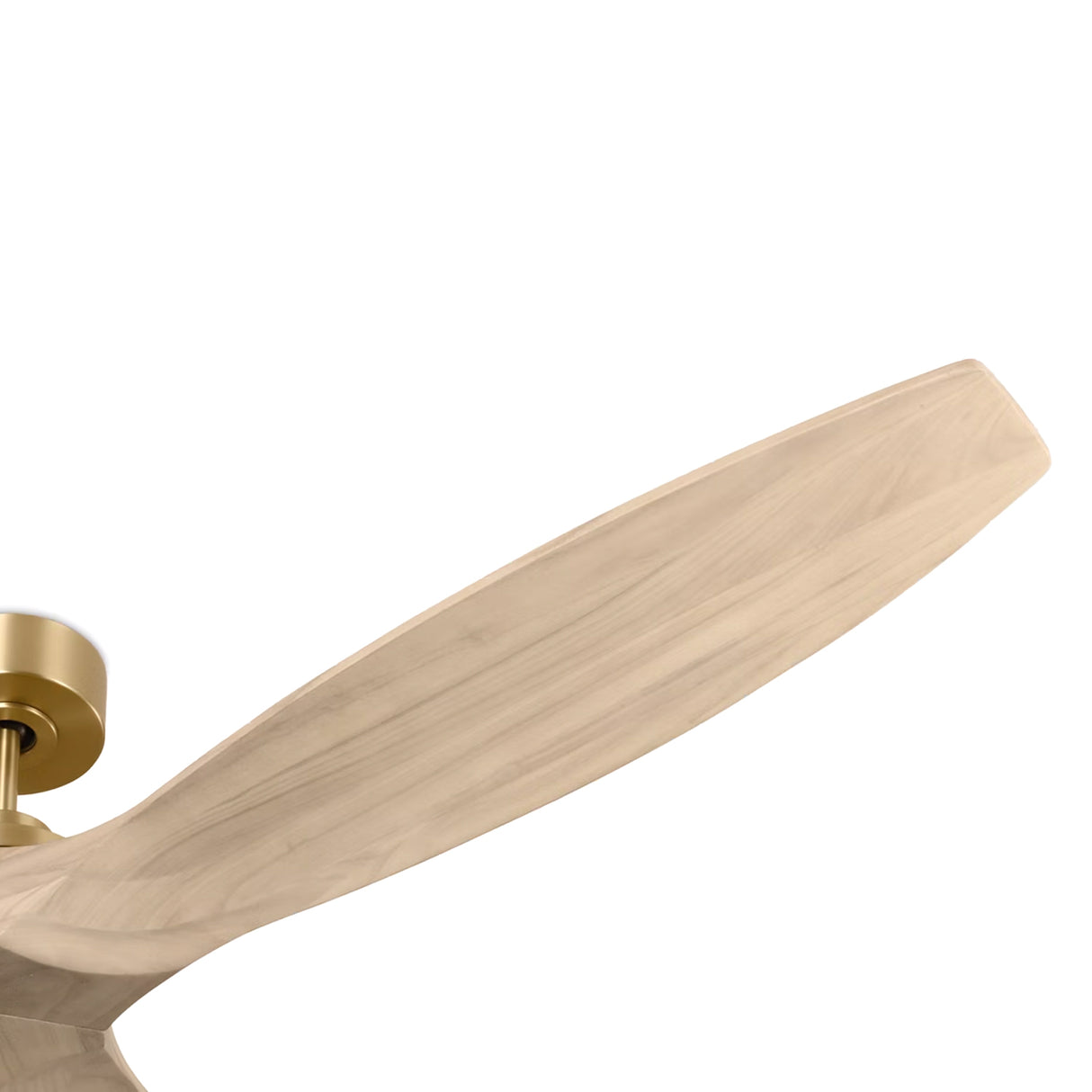 Heron Smart Ceiling Fan 70", Whitewash Oak and Modern Brass