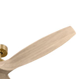 Heron Smart Ceiling Fan 70", Whitewash Oak and Modern Brass