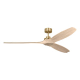 Heron Smart Ceiling Fan 70", Whitewash Oak and Modern Brass
