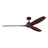 Heron Smart Ceiling Fan 70", Walnut Wood and Matte Black