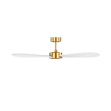 Willet Smart Ceiling Fan 52", Modern Brass and Matte White