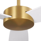 Willet Smart Ceiling Fan 52", Modern Brass and Matte White