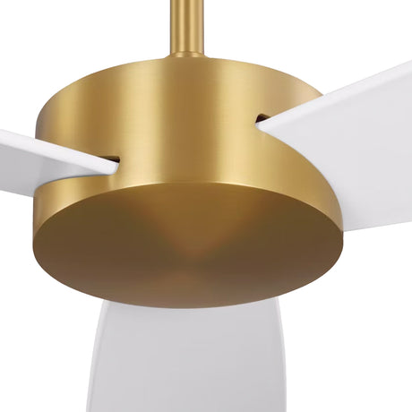 Willet Smart Ceiling Fan 52", Modern Brass and Matte White