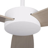 Willet Smart Ceiling Fan 52", Matte White and Bleached Oak