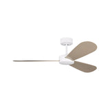 Willet Smart Ceiling Fan 52", Matte White and Bleached Oak