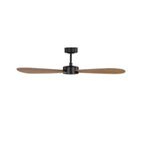 Willet Smart Ceiling Fan 52", Matte Black and Natural Oak