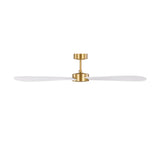 Willet Smart Ceiling Fan 60", Modern Brass and Matte White