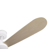 Willet Smart Ceiling Fan 60", Matte White and Bleached Oak