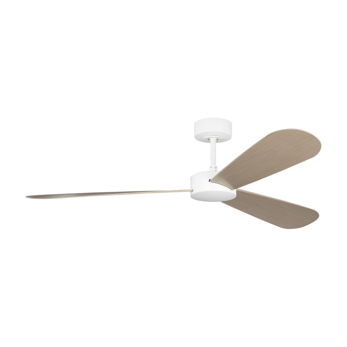 Willet Smart Ceiling Fan 60", Matte White and Bleached Oak