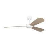 Willet Smart Ceiling Fan 60", Matte White and Bleached Oak
