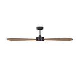 Willet Smart Ceiling Fan 60", Matte Black and Natural Oak