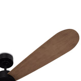 Willet Smart Ceiling Fan 60", Matte Black and Natural Oak