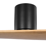 Finch Smart Ceiling Fan 60", Natural Oak and Matte Black