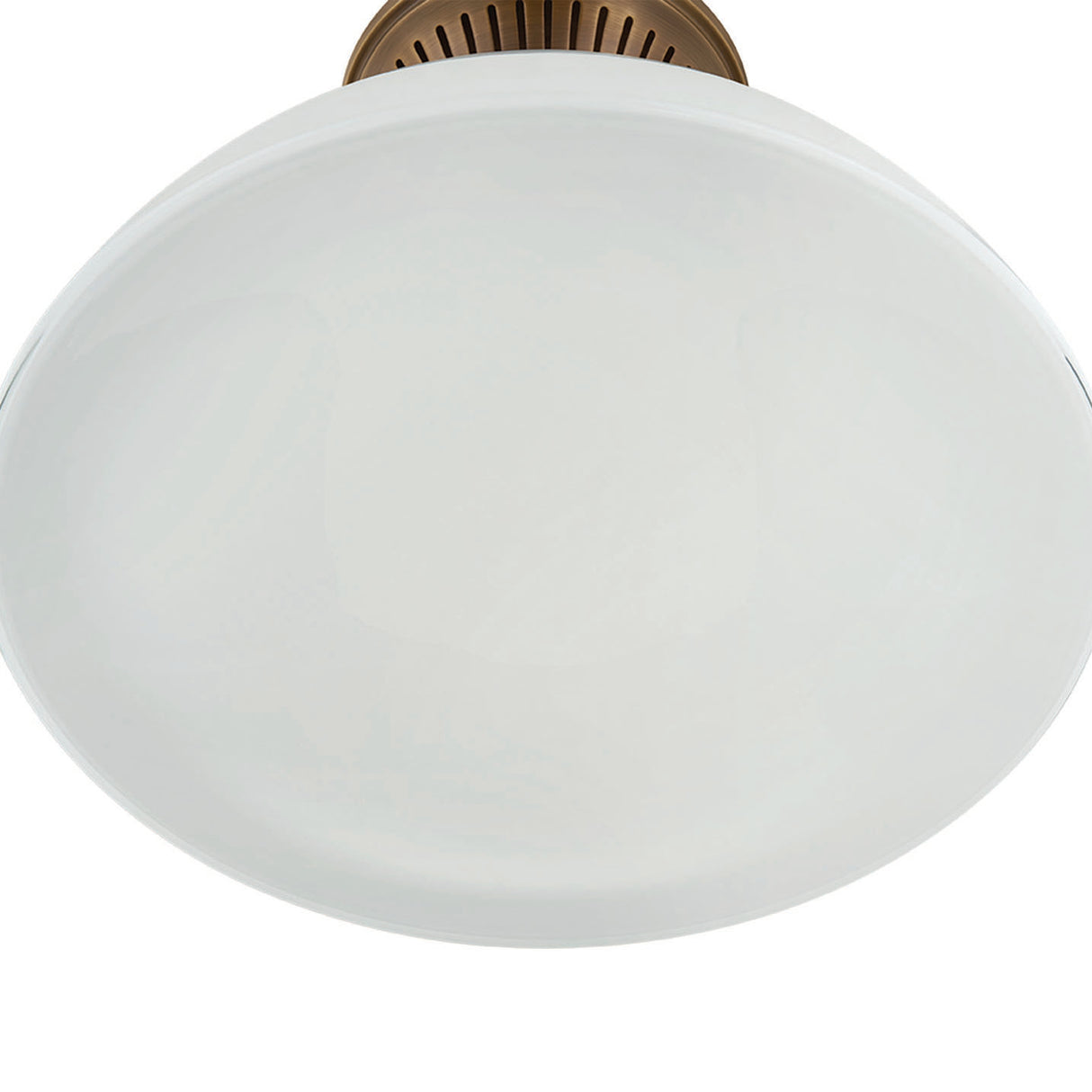 Lennox Medium Semi-Flush 16", Vintage Bronze and Milk Glass