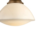 Lennox Medium Semi-Flush 16", Vintage Bronze and Milk Glass