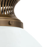 Lennox Small Pendant 12", Vintage Bronze and Milk Glass