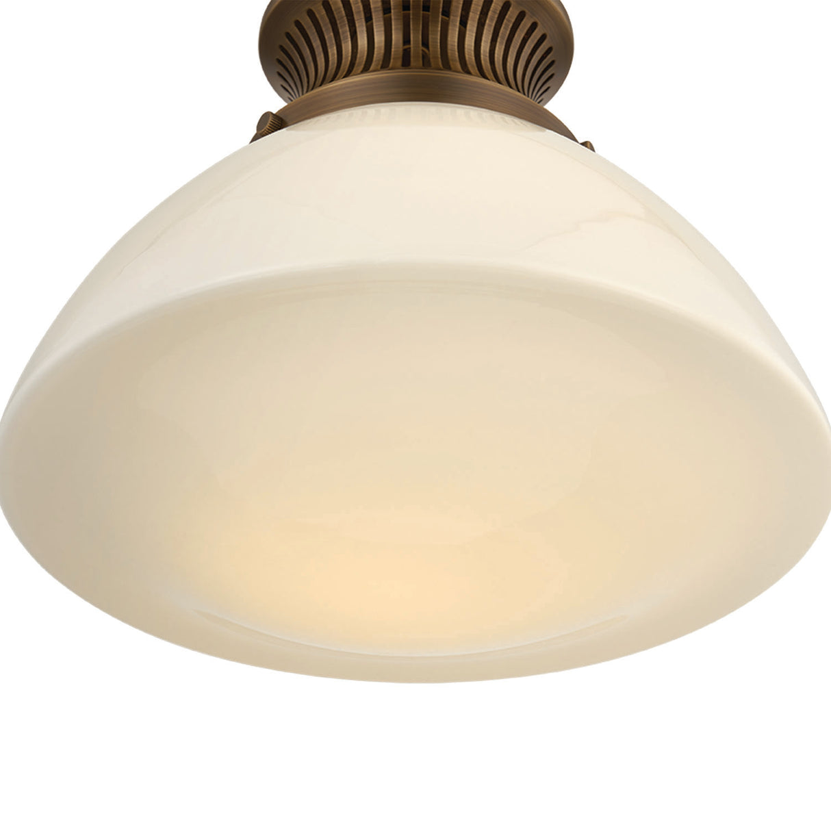 Lennox Small Pendant 12", Vintage Bronze and Milk Glass
