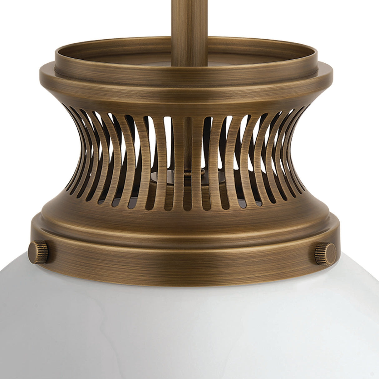 Lennox Small Pendant 12", Vintage Bronze and Milk Glass