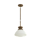 Lennox Small Pendant 12", Vintage Bronze and Milk Glass