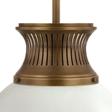 Lennox Medium Pendant 16", Vintage Bronze and Milk Glass