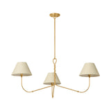 Thornton Chandelier 48", Gold Leaf and Natural