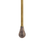 Lockwood Wall Sconce 33", Vintage Brass and Frosted Glass