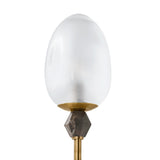 Lockwood Wall Sconce 33", Vintage Brass and Frosted Glass