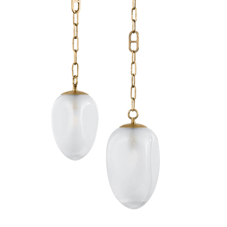 Lockwood 6 Light Swag Chandelier, Vintage Brass and Frosted Glass
