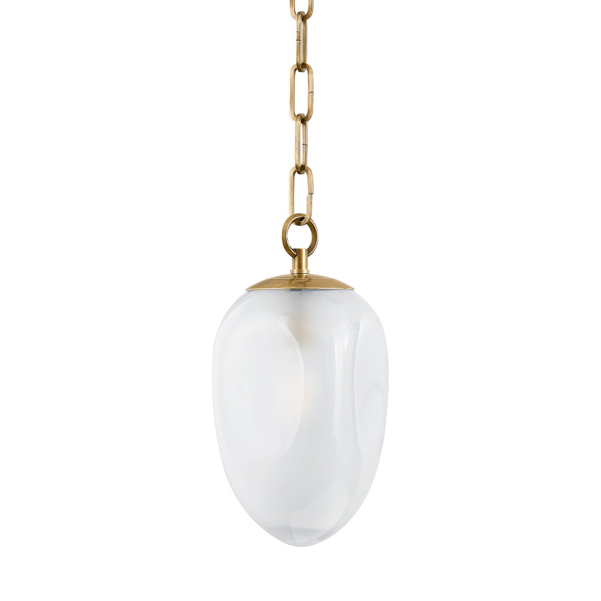 Lockwood 3 Light Swag Chandelier, Vintage Brass and Frosted Glass