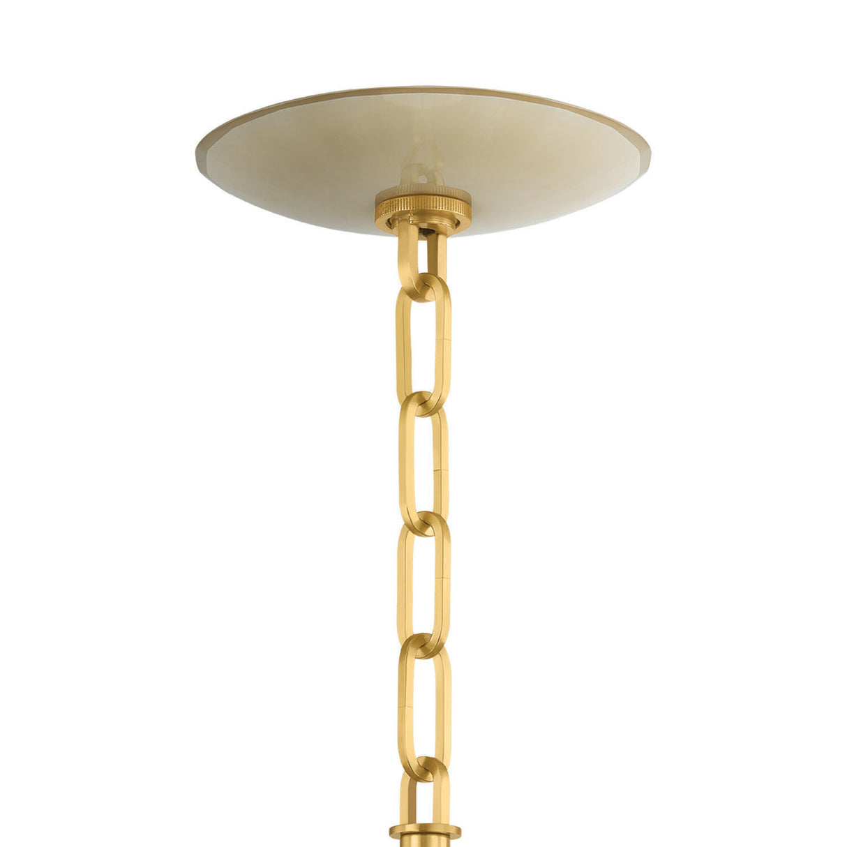 Cortland Small Pendant 10", Champagne Glass and Aged Brass
