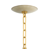 Cortland Small Pendant 10", Champagne Glass and Aged Brass