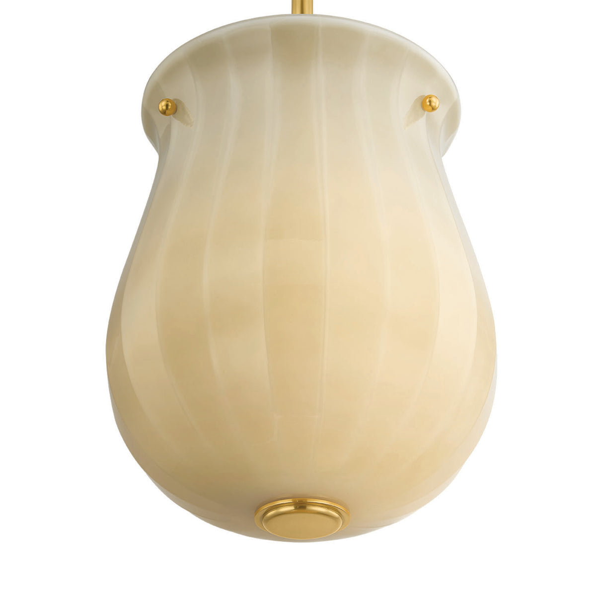 Cortland Small Pendant 10", Champagne Glass and Aged Brass