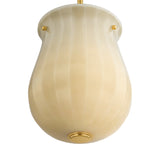 Cortland Small Pendant 10", Champagne Glass and Aged Brass