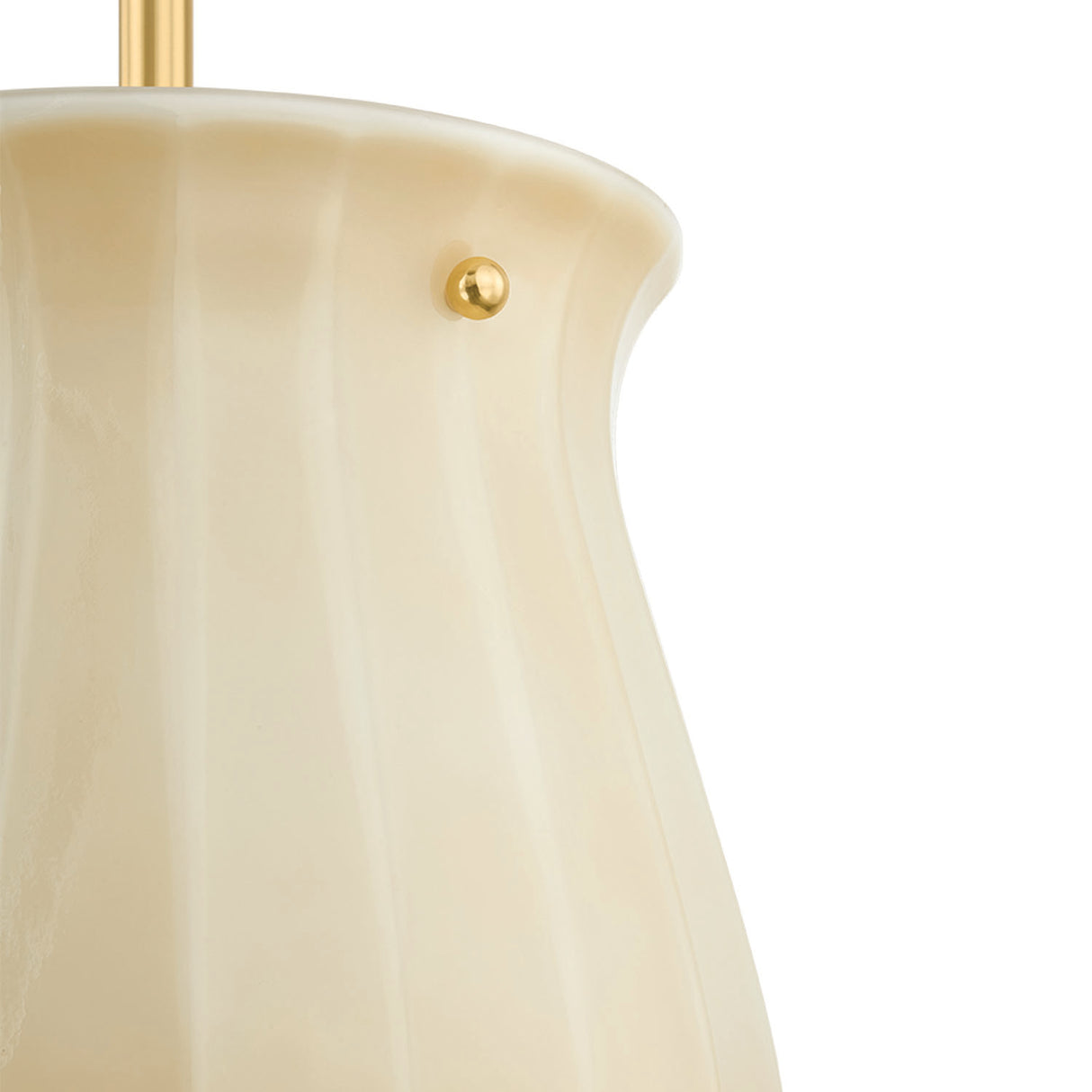 Cortland Small Pendant 10", Champagne Glass and Aged Brass