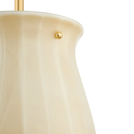 Cortland Small Pendant 10", Champagne Glass and Aged Brass