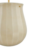 Cortland Medium Pendant 14", Champagne Glass and Aged Brass