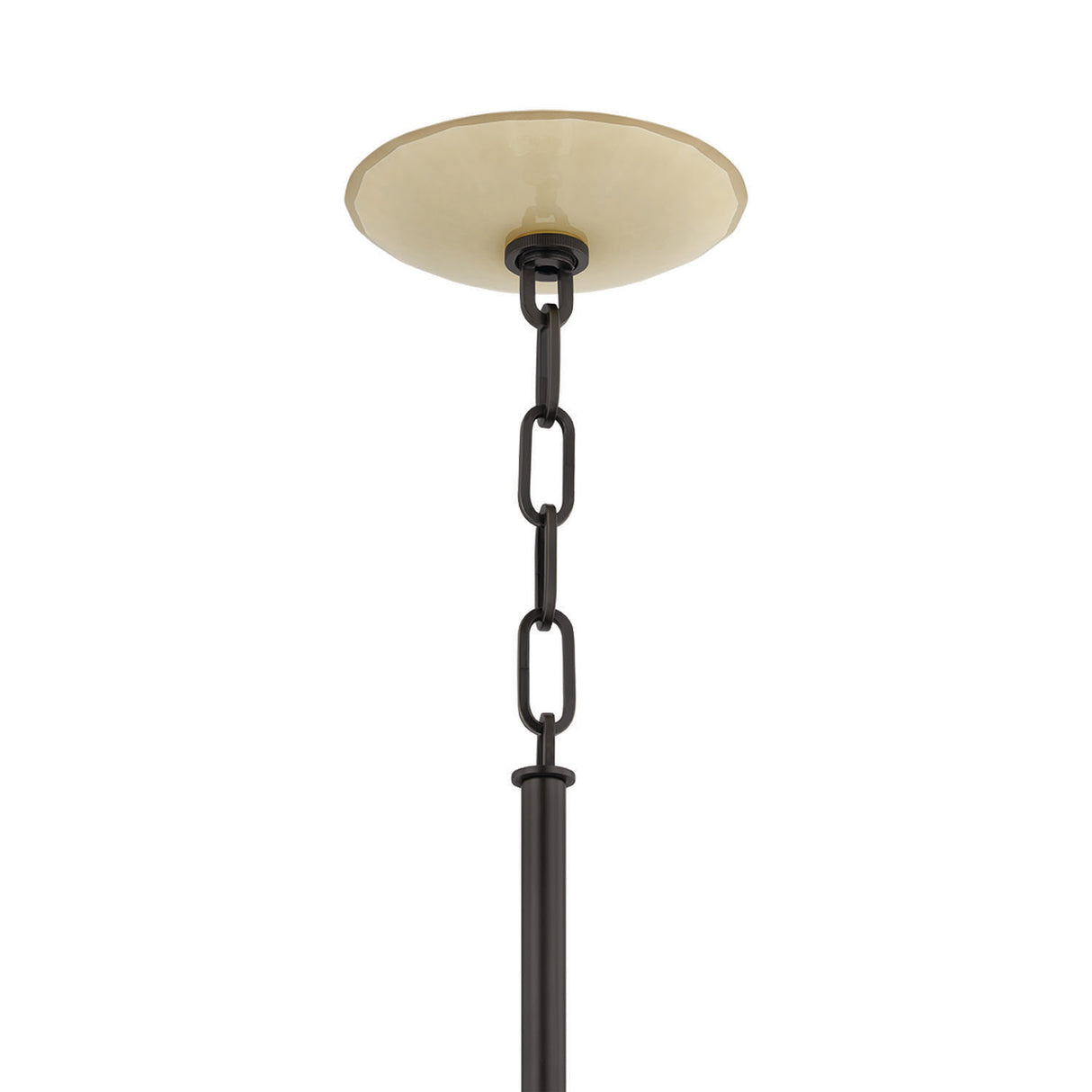 Cortland Small Pendant 10", Champagne Glass and Distressed Bronze