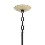 Cortland Small Pendant 10", Champagne Glass and Distressed Bronze